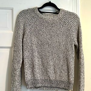 H&M Chunky Knit Sweater - grey & white - like new - size S